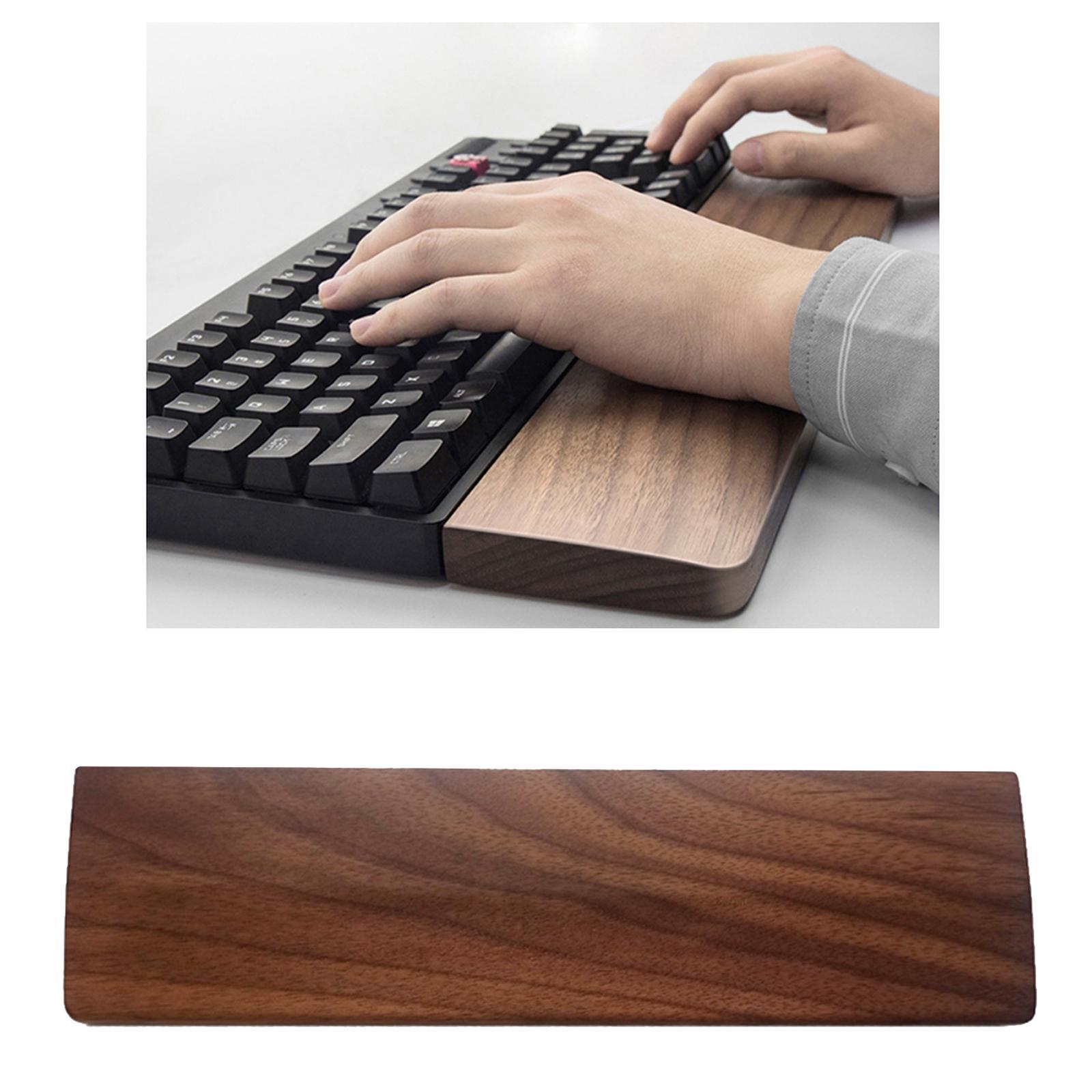 Computer Keyboard Holder Wooden Hand Pad Wrist Rest Palm Rest