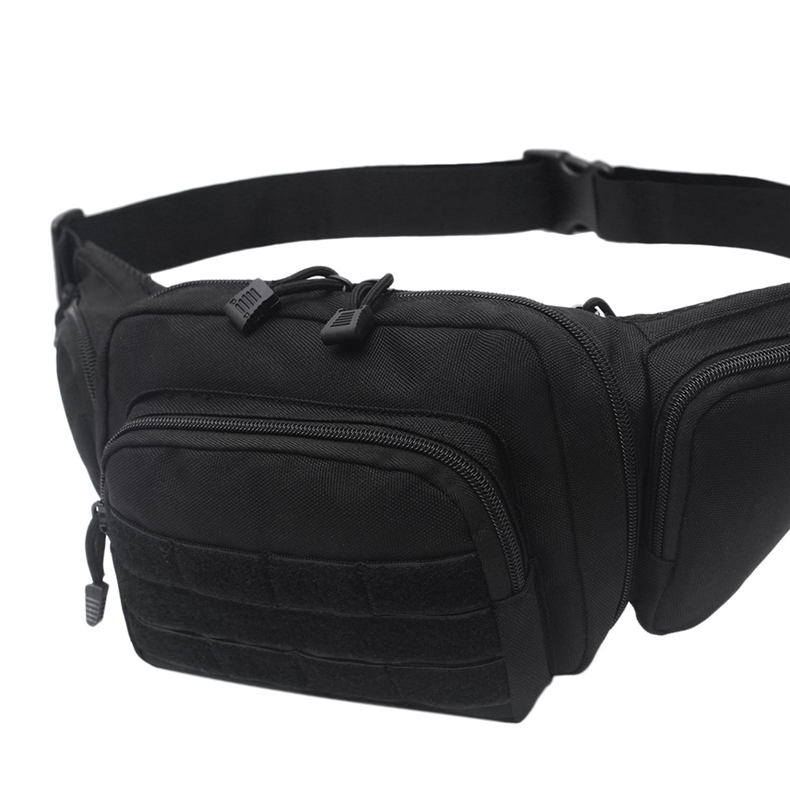 Outdoor Waist Shoulder Bag for Men Women Hiking Sling Chest Pack Crossbody Black
