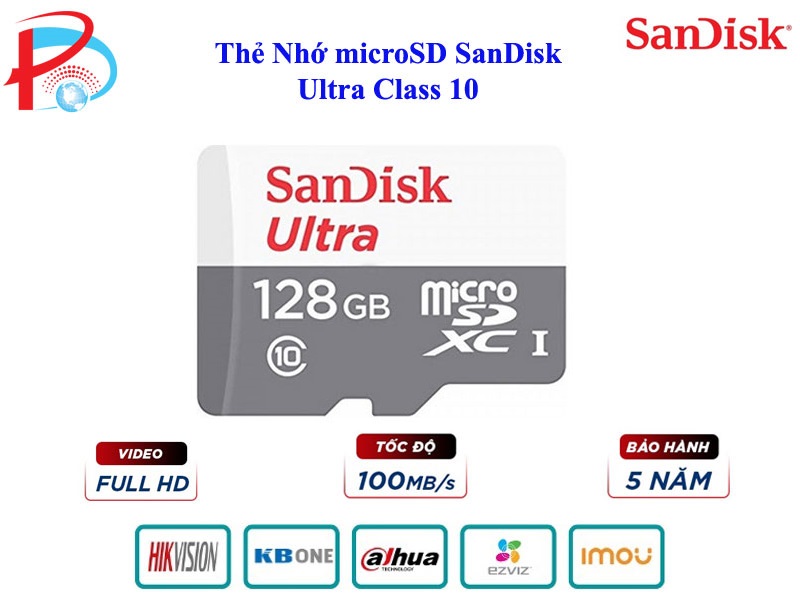 Thẻ Nhớ SanDisk 256G-32G-64G-128GB MicroSD Ultra Class 10 - Hàng Chính Hãng