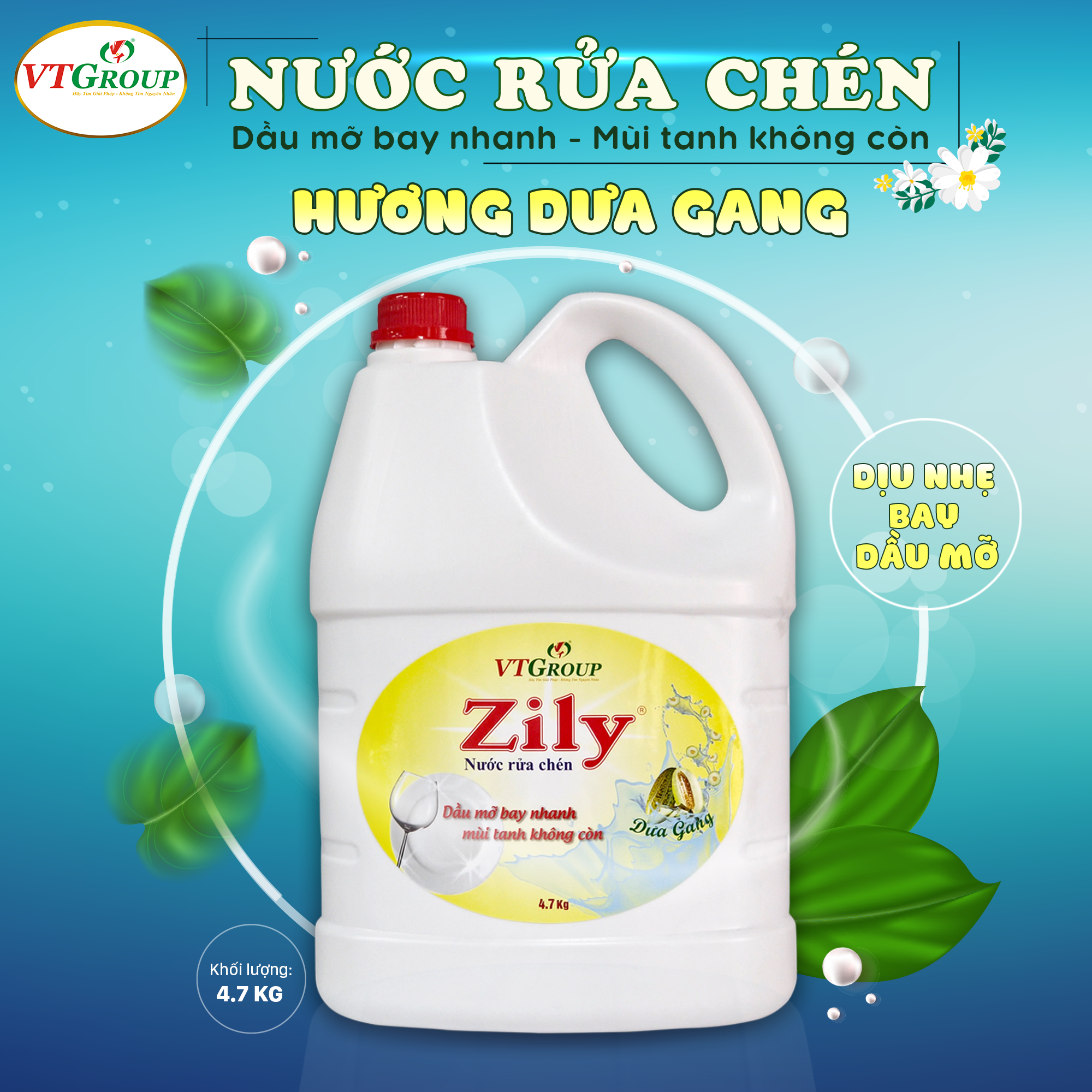 Nước rửa chén Zily 4.7kg (thùng)