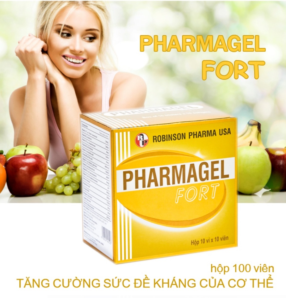 TPCN- Robinson Pharma USA- Pharmagel fort-Viên uống bổ sung đa vitamin, khoáng chất, bồi bổ cơ thể, tăng cười sức đề kháng, dinh dưỡng