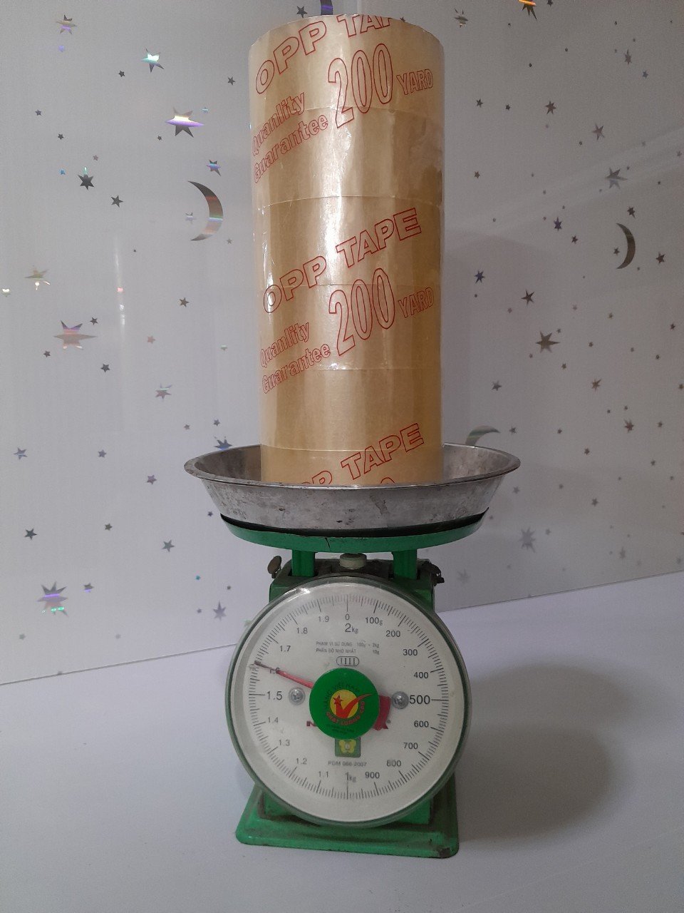 Băng keo trong 1,6Kg, 200 Yard, Lõi 5Li, keo dày, màng dai, đủ cân, đúng lõi, giá xưởng, hàng có sẵn giao ngay