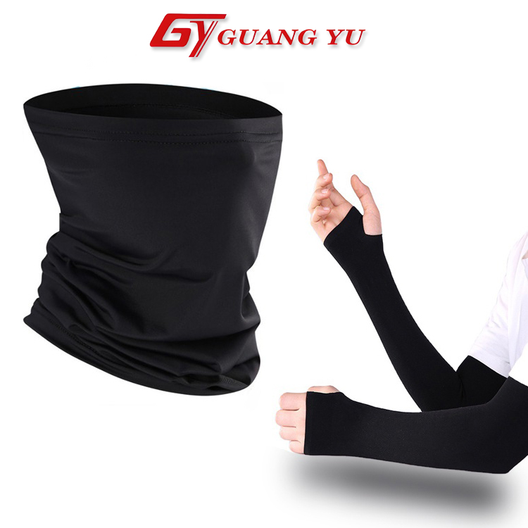 Combo khăn phượt đa năng và tất tay chống nắng chất liệu vải cotton thoáng khí