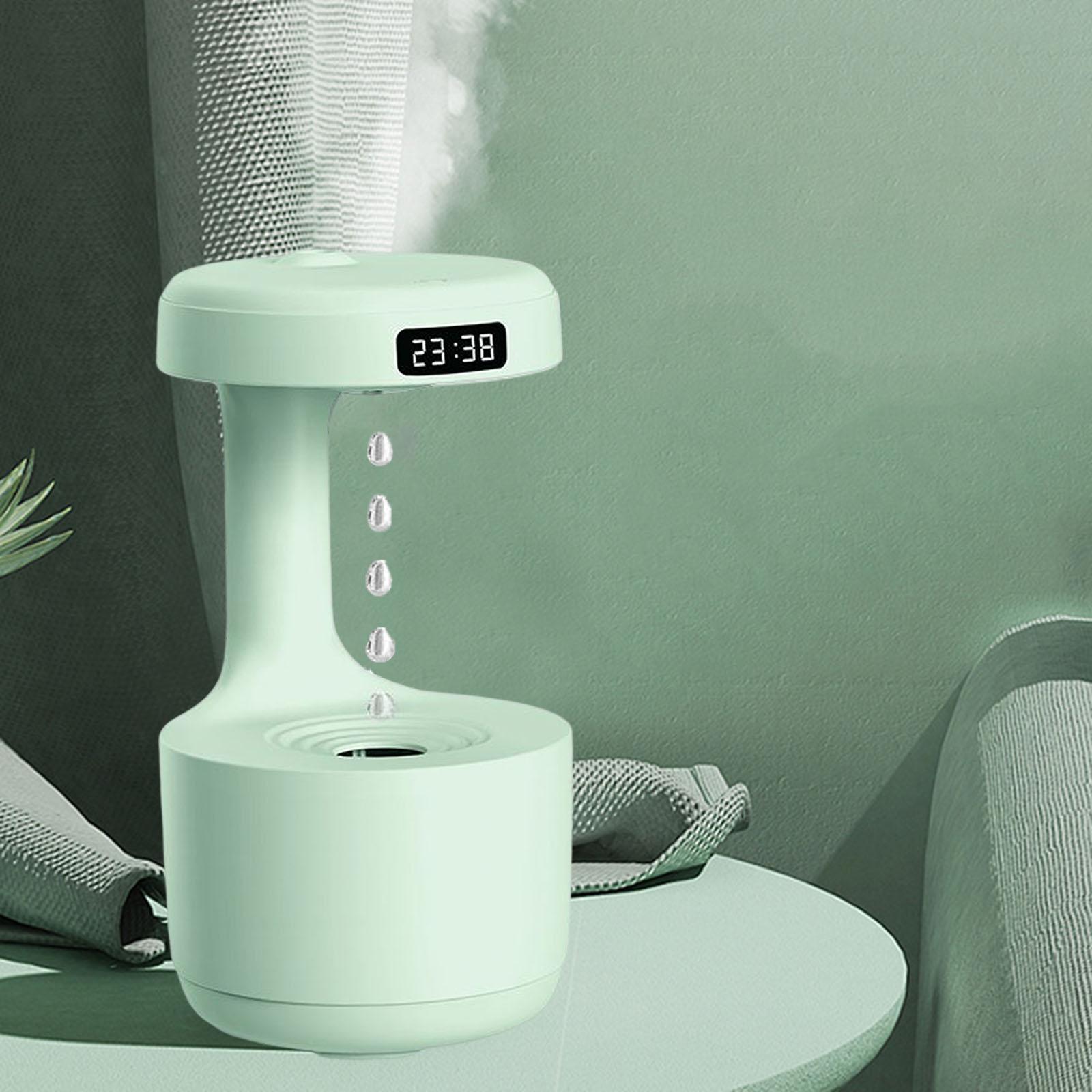 Desktop Humidifier Low Noise 800ml Antigravity Water Drop Night Light