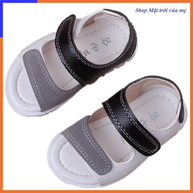 Sandal Dép bé Trai hai quai đế mềm cho cả bé mới tập đi