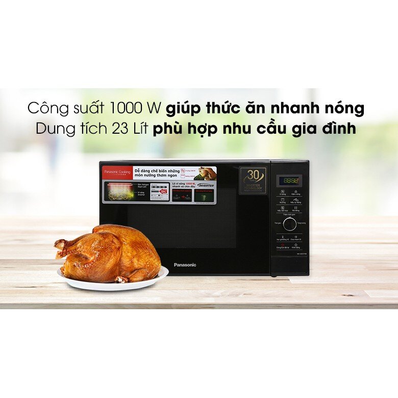 Lò vi sóng có nướng 23 lít Panasonic NNGD37HBYUE - Hàng chính hãng