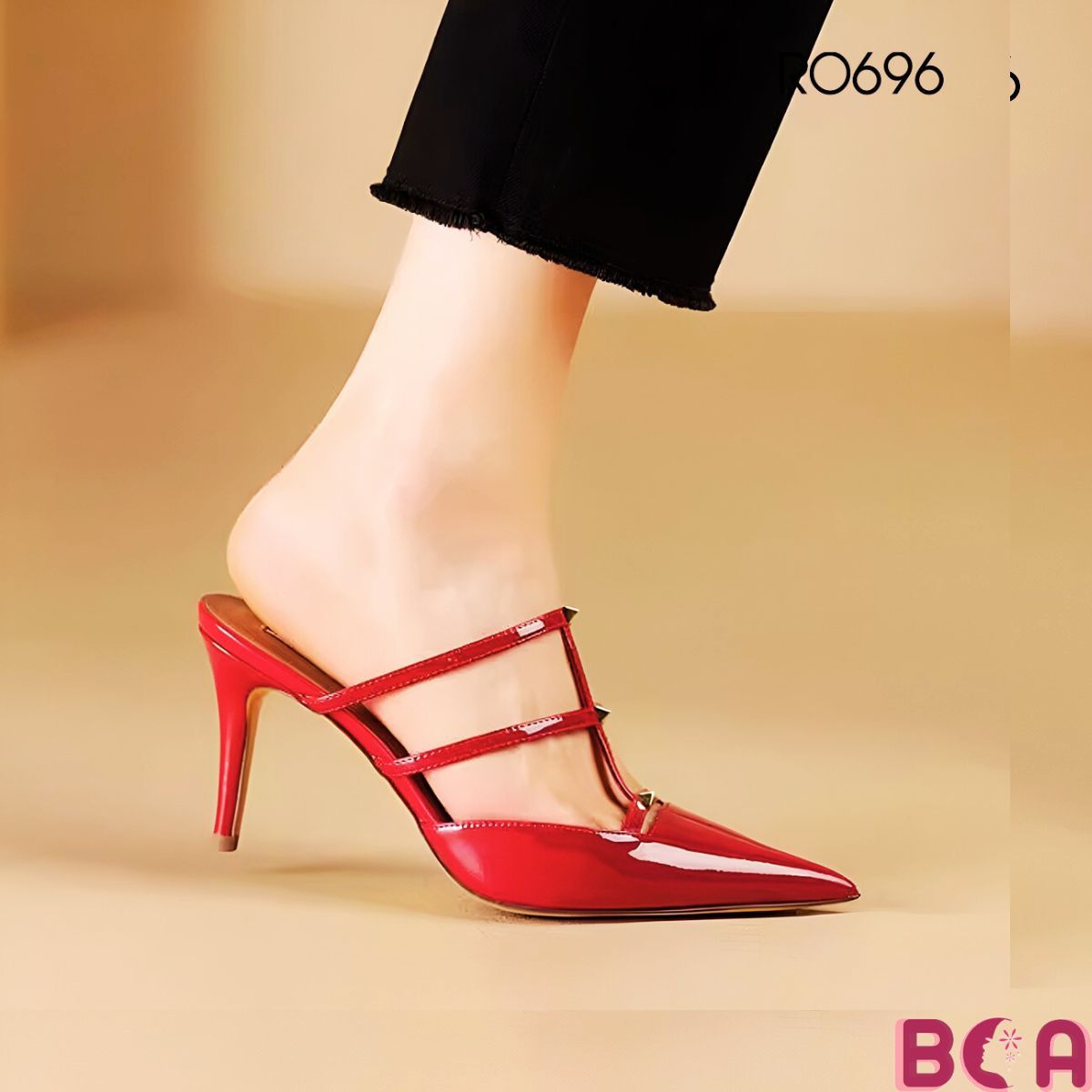 Giày cao gót nữ 8cm RO696 ROSATA, thiết kế mũi nhọn thời trang, thanh lịch tại BCASHOP