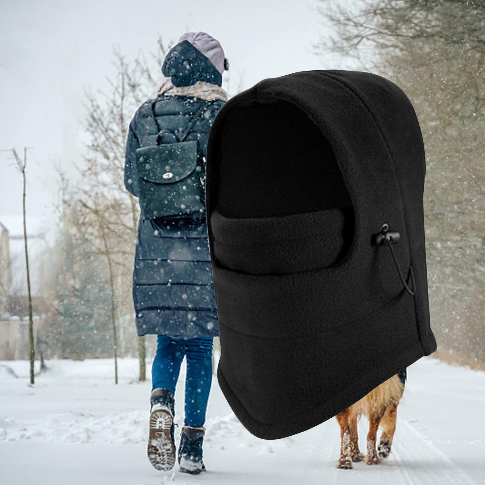 Balaclava Adjustable Scarf Winter Hat Windproof Neck Warmer Comfortable Red