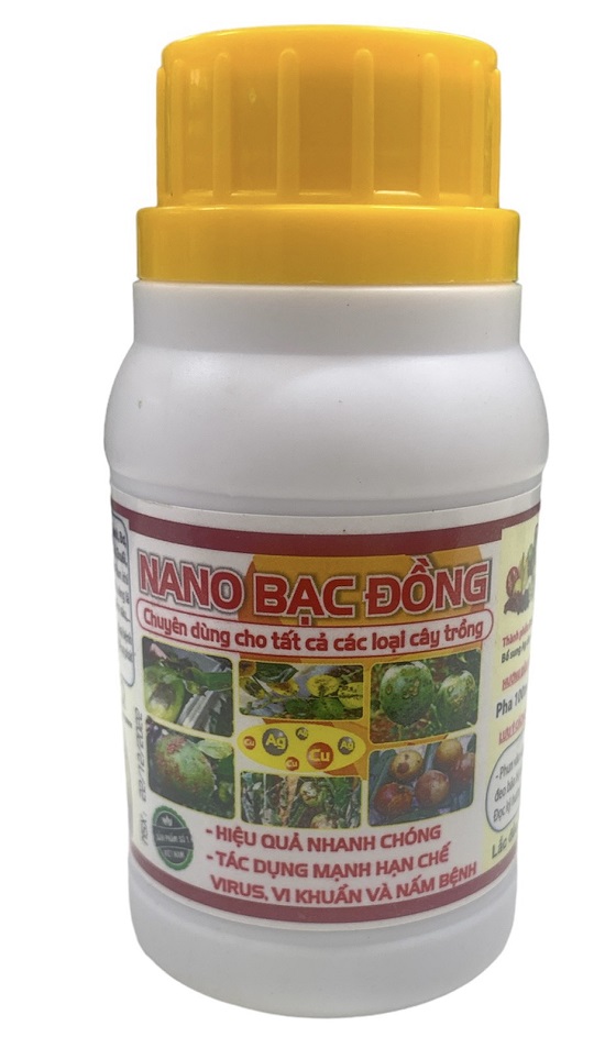 Chế Phẩm Nano Bạc Đồng - Chai 100ML Phòng và Xử Lý Nấm B.ệnh Cây Trồng Chuyên Dụng