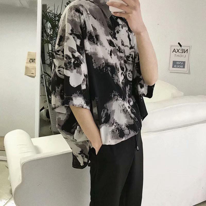 Áo sơ mi tay ngắn thời trang phong cách năng động cho nam