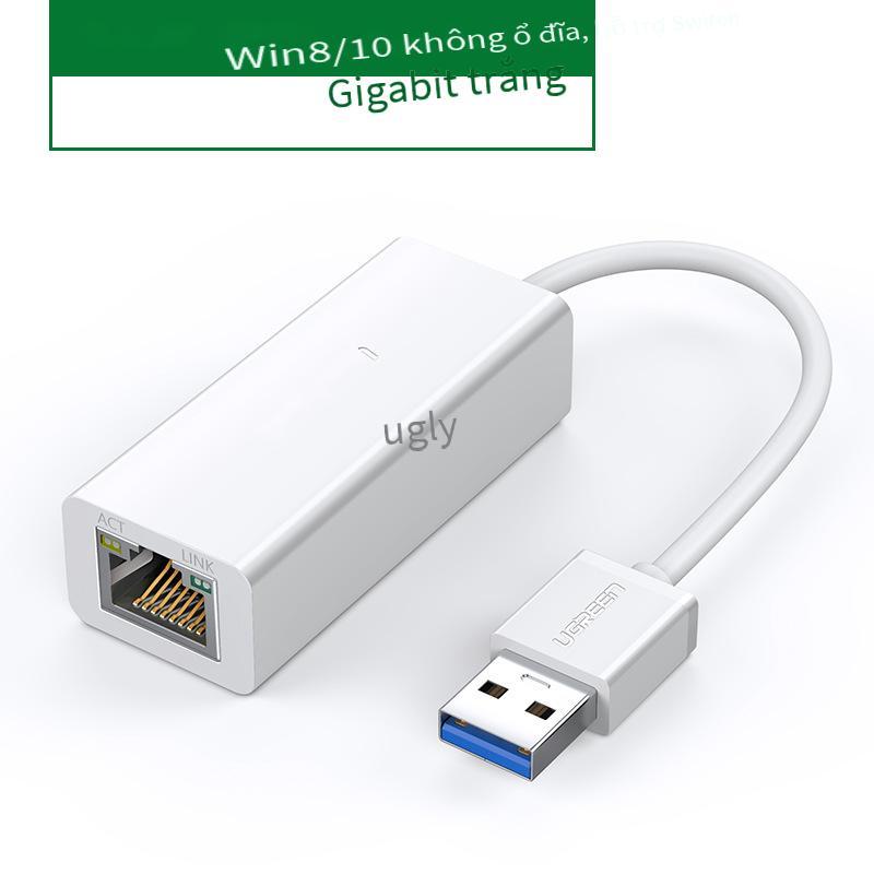 Phong cách mới nhất Green Union USB chuyển cổng mạng giao diện truyền cáp mạng rj45 Gigabit mạng có dây máy tính để bàn bộ chuyển đổi card mạng máy tính