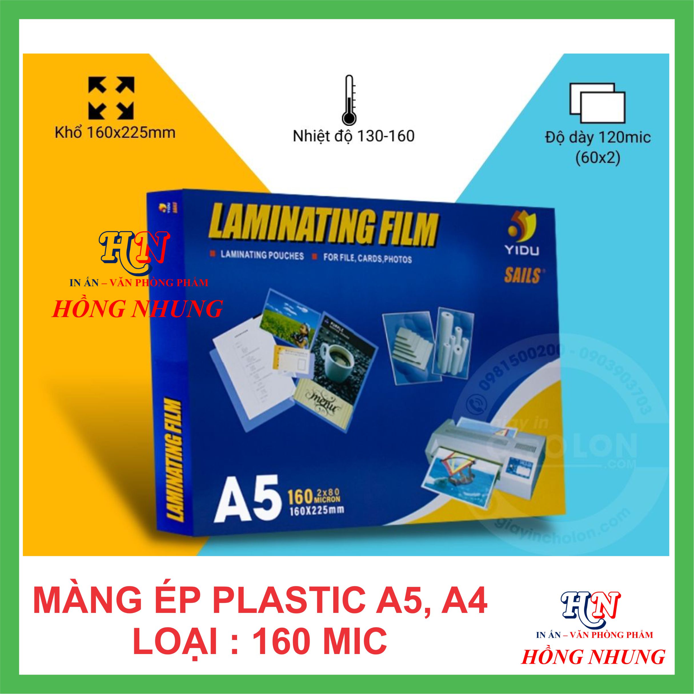 [SALE] Màng Ép Plastic A4, A5 Yidu 2x80 Mic (Laminating Film), Xấp 100 Cái, Giúp Lưu Trữ, Bảo Vệ Hình Ảnh, Giấy Tờ Của Bạn Không Bị Hư Hỏng