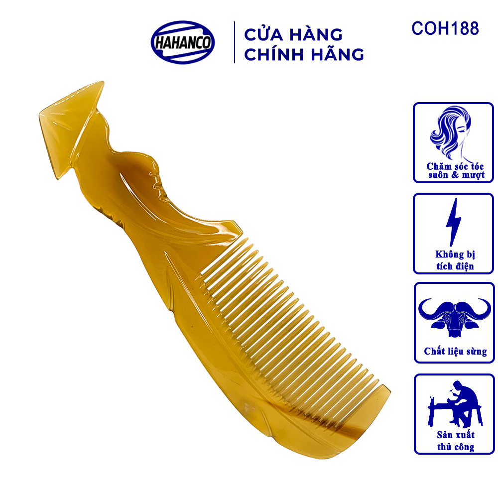 Lược Sừng Cô Gái Áo Dài Việt Nam (Size: XL- 19cm) COH188 - Quà Tặng Đầy Ý Nghĩa - chải tóc mỗi ngày giúp tóc suôn mượt - HAHANCO