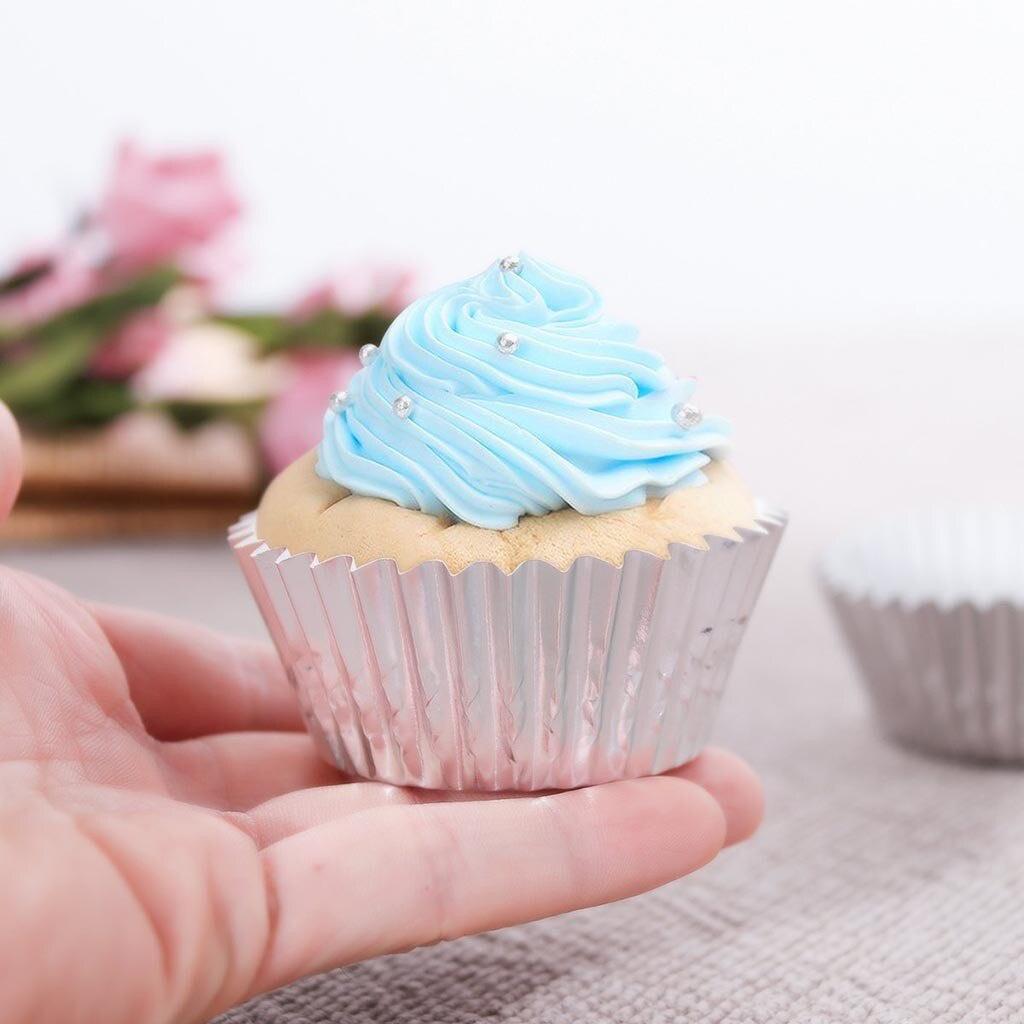 100PCs Baking Utensils Thickened Aluminum Heat-Resistant Cake Paper Cup Mould cupcake and muffin cupcake