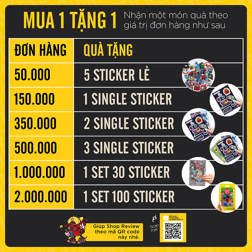 Kung Fu Panda - Set 30 sticker hình dán