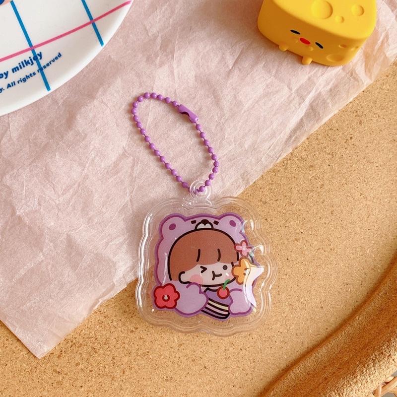 Móc khoá phao hoạt hình cô gái ulzzang dễ thương