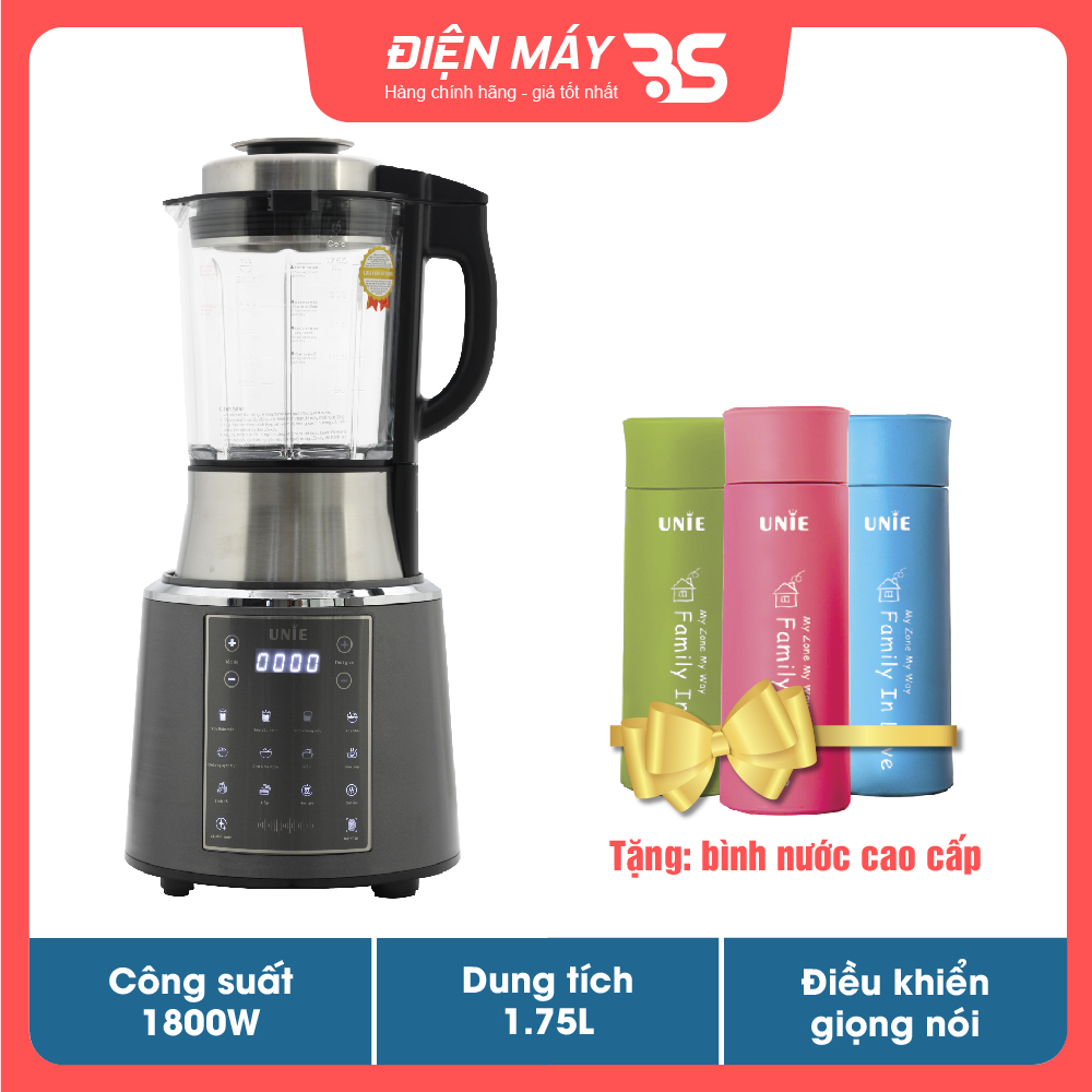 Máy làm sữa hat đa năng Unie V6S, công suất 1800W, dung tích 1.75L, có thông báo voice độc quyền, hàng chính hãng