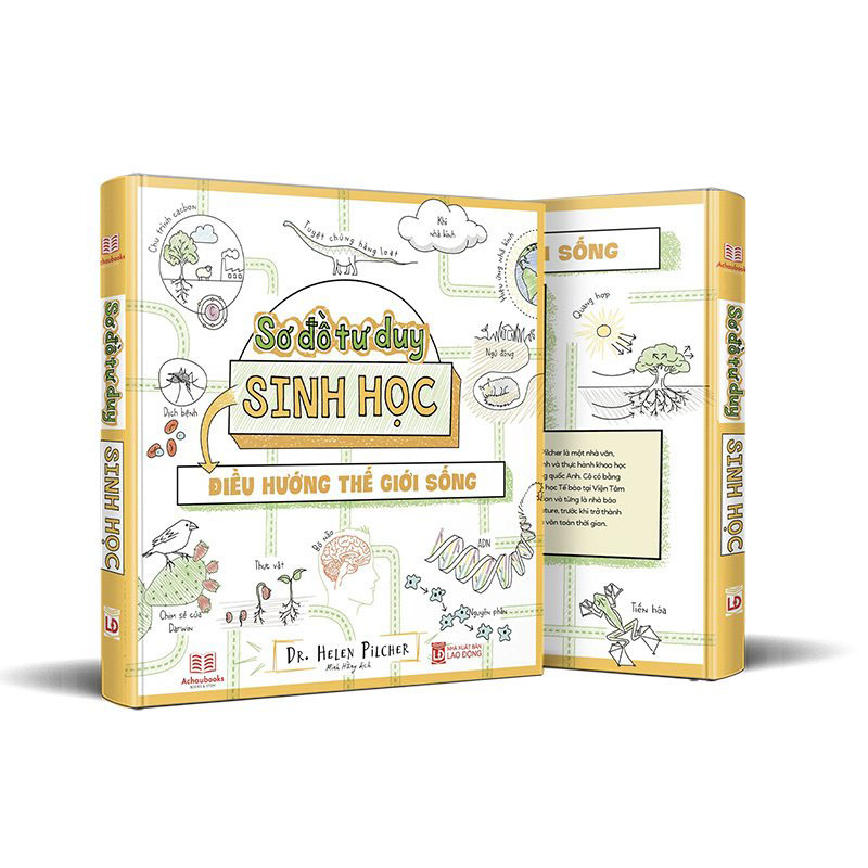 Sách Sinh Học - Sơ Đồ Tư Duy Sinh Học ( Mind Map Biology ) - Tổng Hợp Kiến Thức Sinh Học Cho Học Sinh THCS Và THPT Theo Sơ Đồ - Á Châu Books, BÌa Cứng, In Màu