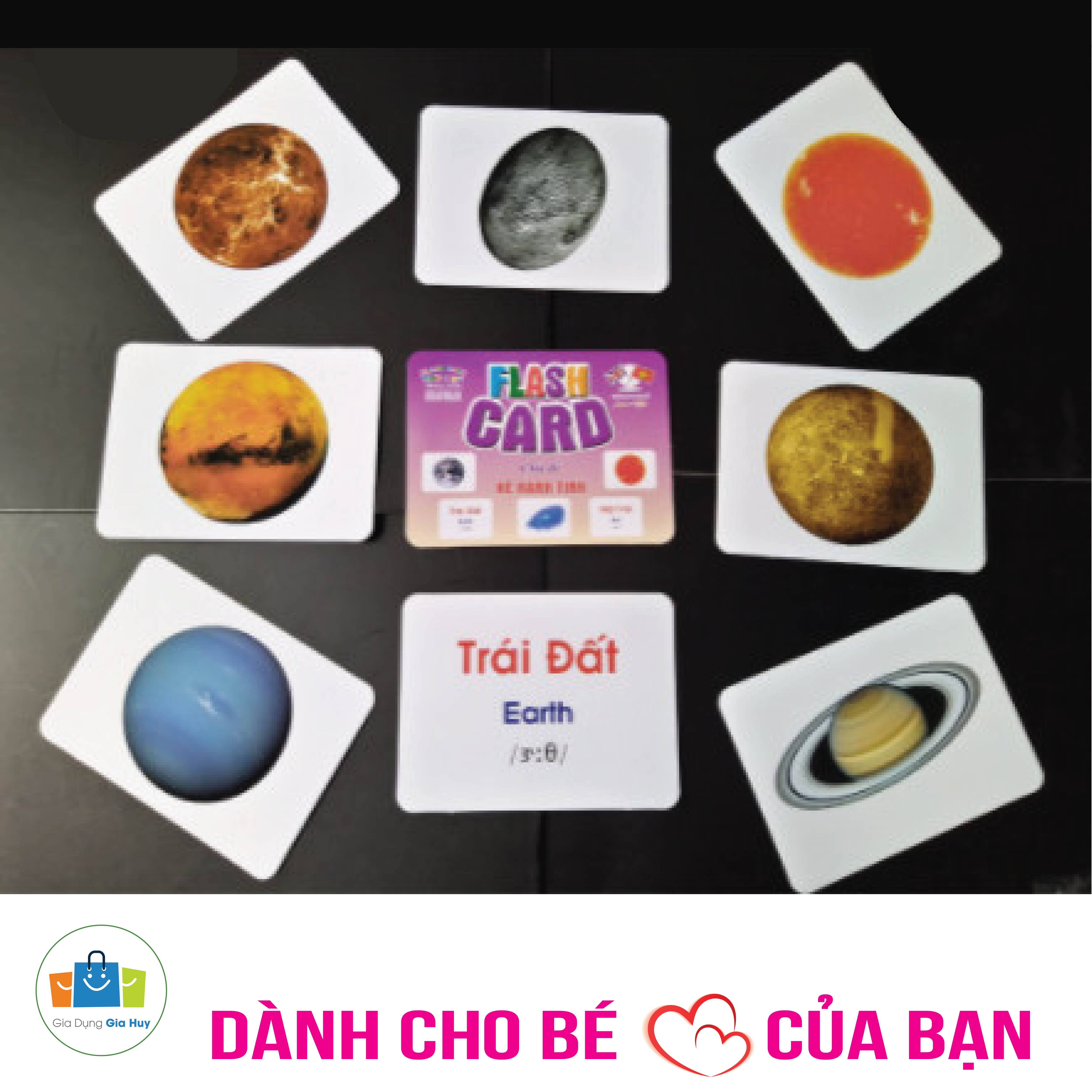 Thẻ học thông minh 16 chủ đề, loại to. Flashcards cho bé