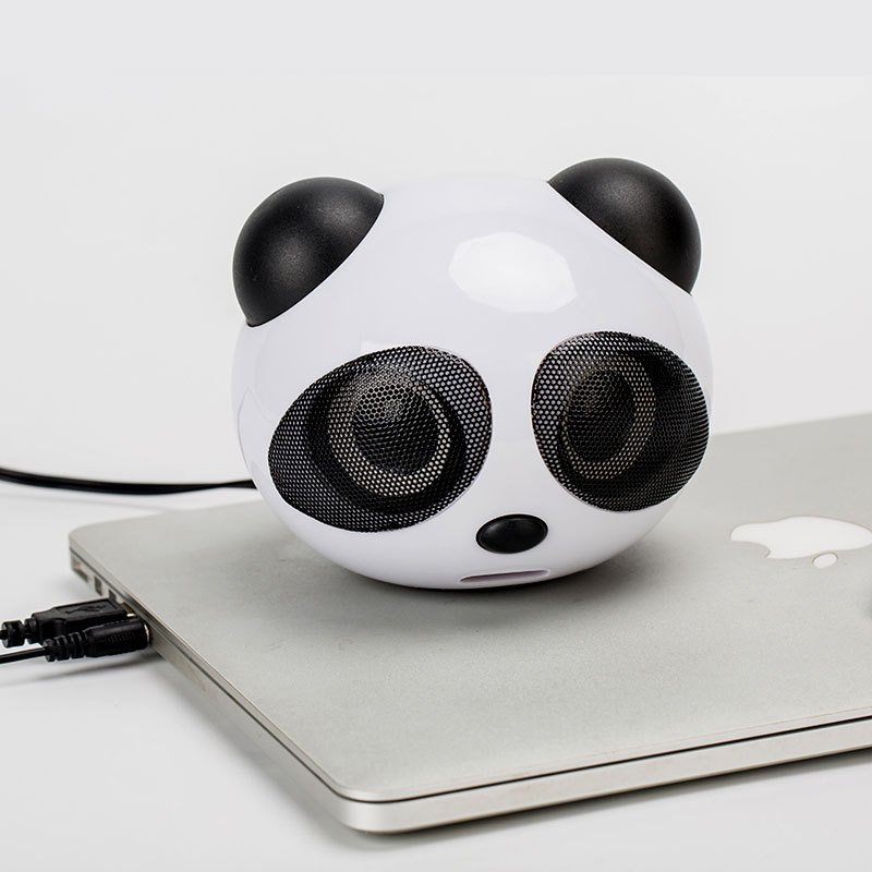 Loa nghe nhạc hình gấu trúc ngộ nghĩnh,Loa máy tính mini gấu trúc Panda để bàn cao cấp âm thanh chuẩn stereo chất lượng