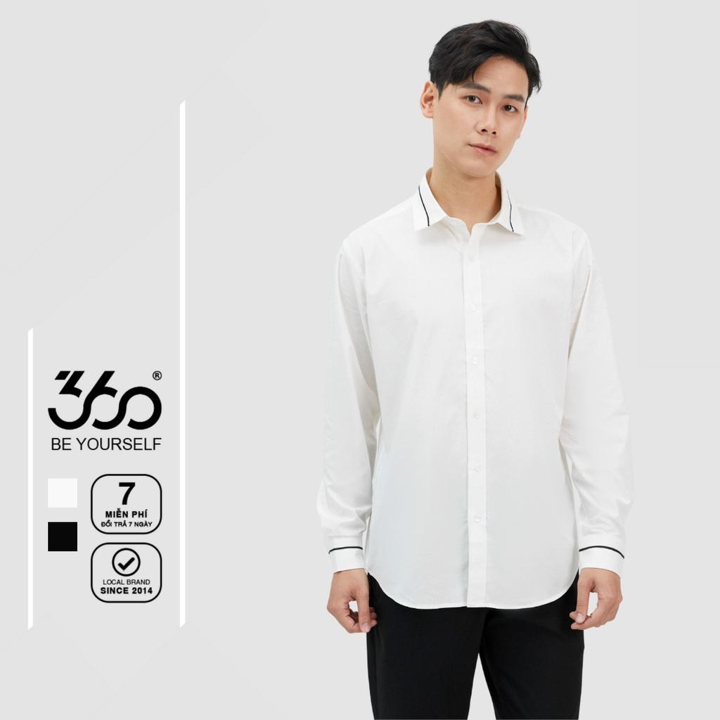 Áo sơ mi dài tay nam local brand 360 BOUTIQUE chất vải cao cấp form Regular Fit - STDTK307