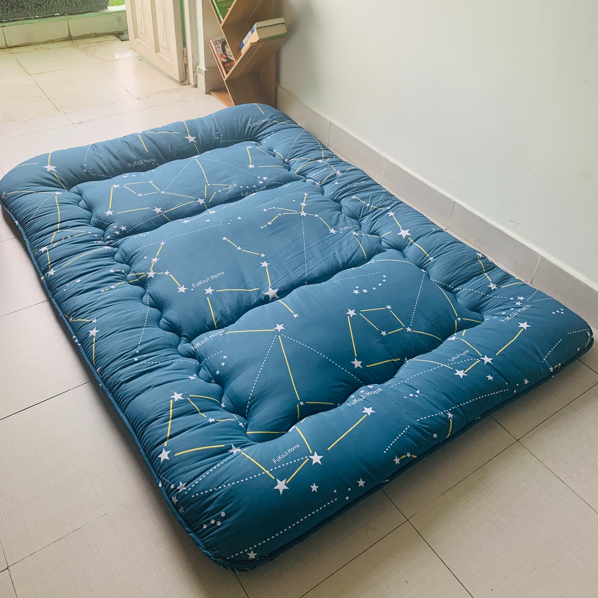 Nệm Topper Nhật Bản, Đệm Ngủ Trải Sàn Gấp Gọn Xuất Nhật, Dòng Cao Cấp, Kích Thước 1mx2m, 1m4x2m, 1m6x2m