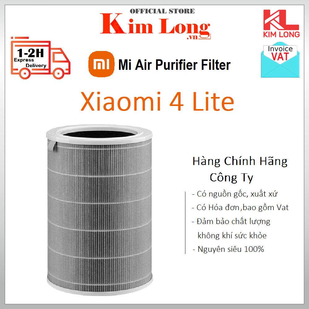 Lõi lọc không khí Xiaomi 4 Lite - Mi Smart Air Purifier 4 Lite Filter, Kháng khuẩn M17-FLP-GL - Hàng Chính hãng