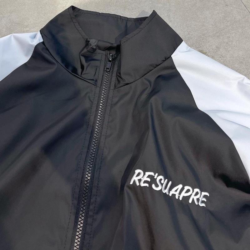 Áo Khoác Jacket Dù 2 Lớp Tay Xanh Nhạt RESUAPRE ulzzang [ nam nữ mặc