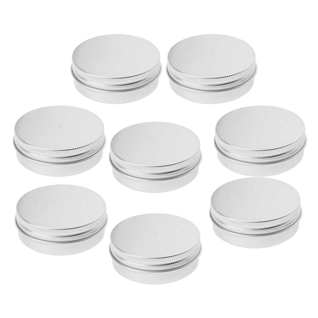 16x Aluminium Empty Cosmetic Pot Jar Travel Tin Balm Container Box Screw Lid