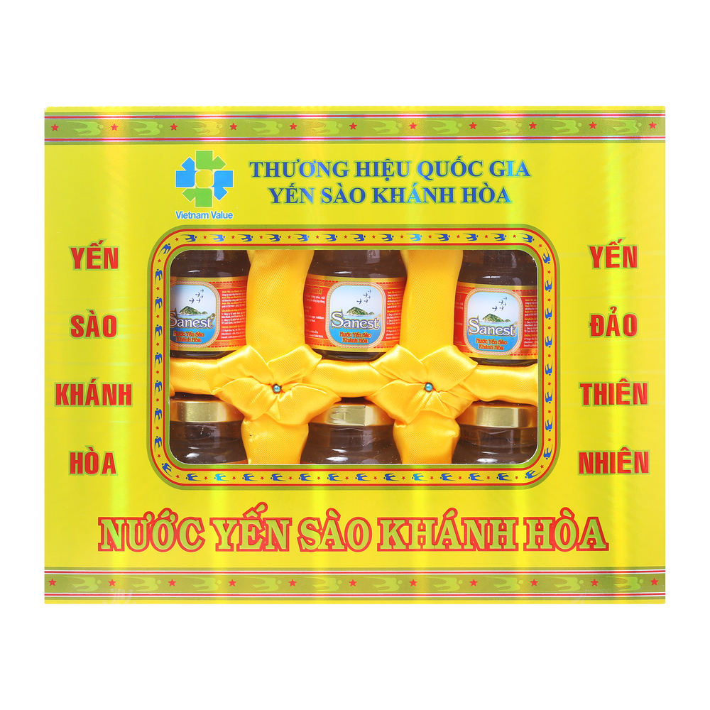 Hộp 6 Nước Yến Sào Khánh Hòa Sanest Có Đường 70ML