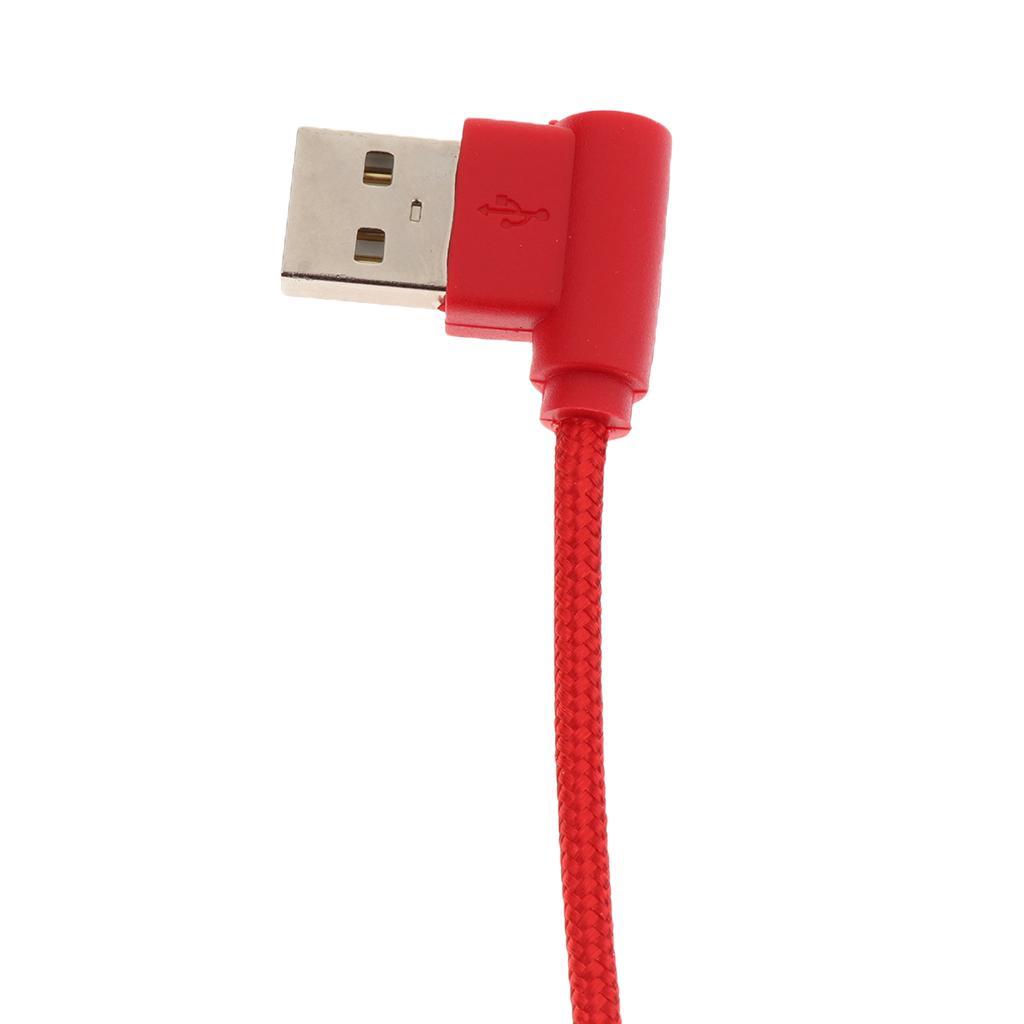 2Meter 6.5Ft USB to USB Type C Sync Charger Angled Cable Adapter Cord