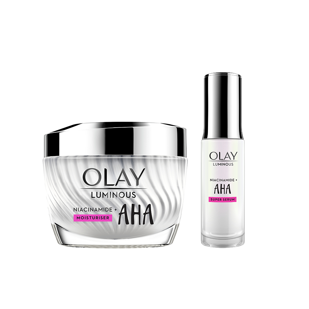 Combo 2 OLAY Luminous Niacinamide AHA Chất Ngừa Lão Hóa 30ML Dưỡng Sáng Da 50G