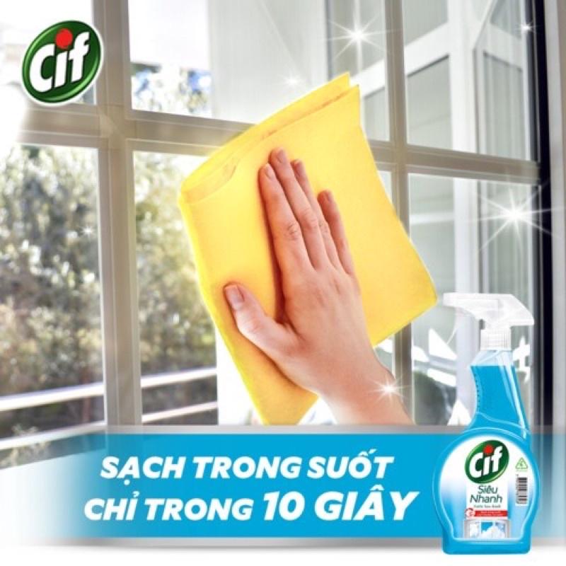 nước lau kính Cif siêu nhanh siêu sạch trong 10s