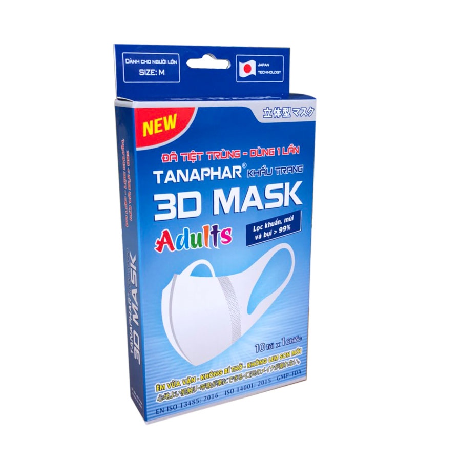 Khẩu Trang 3D Mask Tanaphar ( hộp 10 chiếc)