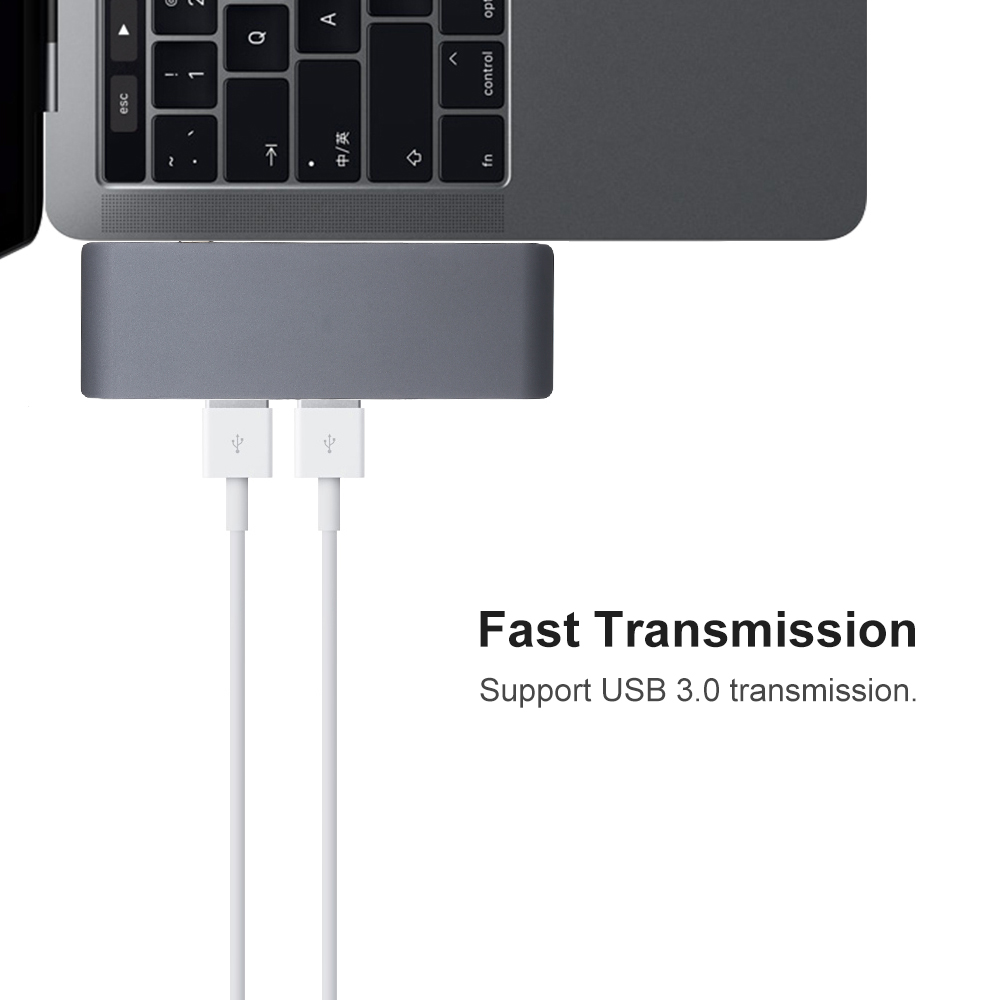 Bộ Chuyển Đổi Đầu Đọc Thẻ SD / TF Loại C USB 3.0 Hub Sang 4K * 2k 30Hz HD Cho Macbook Pro Nintendo