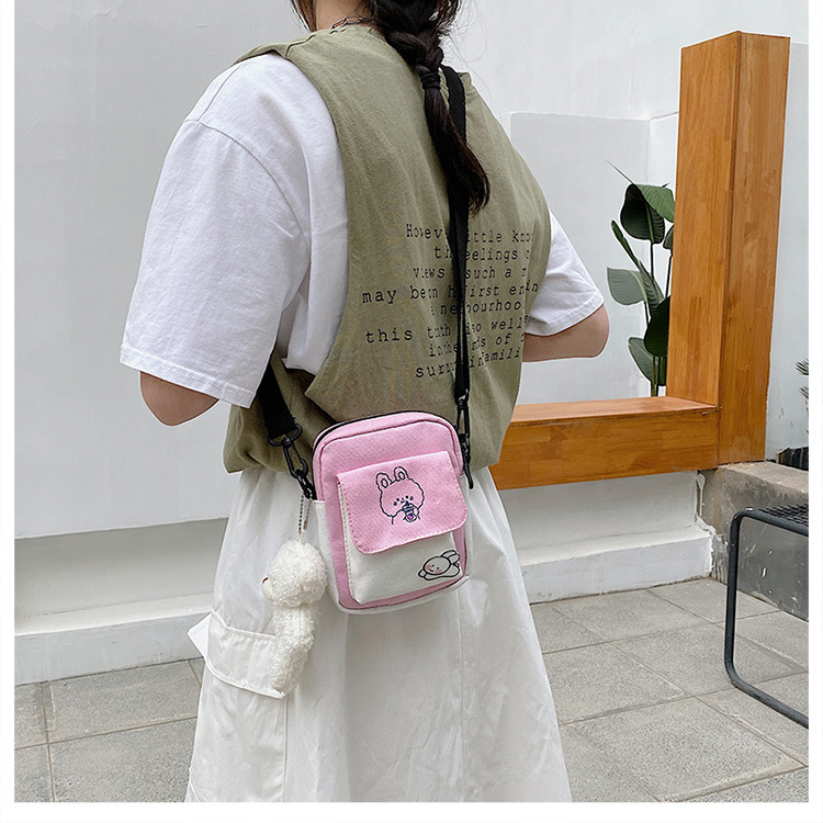 Túi Đeo Chéo Vải Cavas Siêu Dễ Thương Cho Nữ Đựng Đồ Đi Chơi Dạo Phố, Túi Xách Nữ Thời Trang Nhật Bản