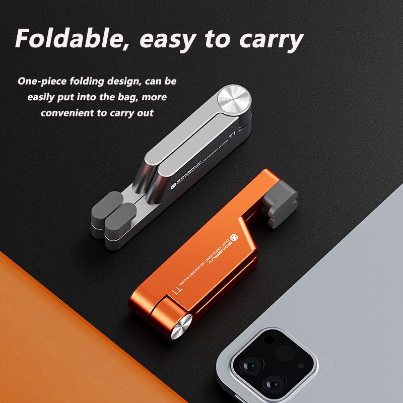 Giá đỡ điện thoại để bàn mini bằng nhôm có thể gấp gọn