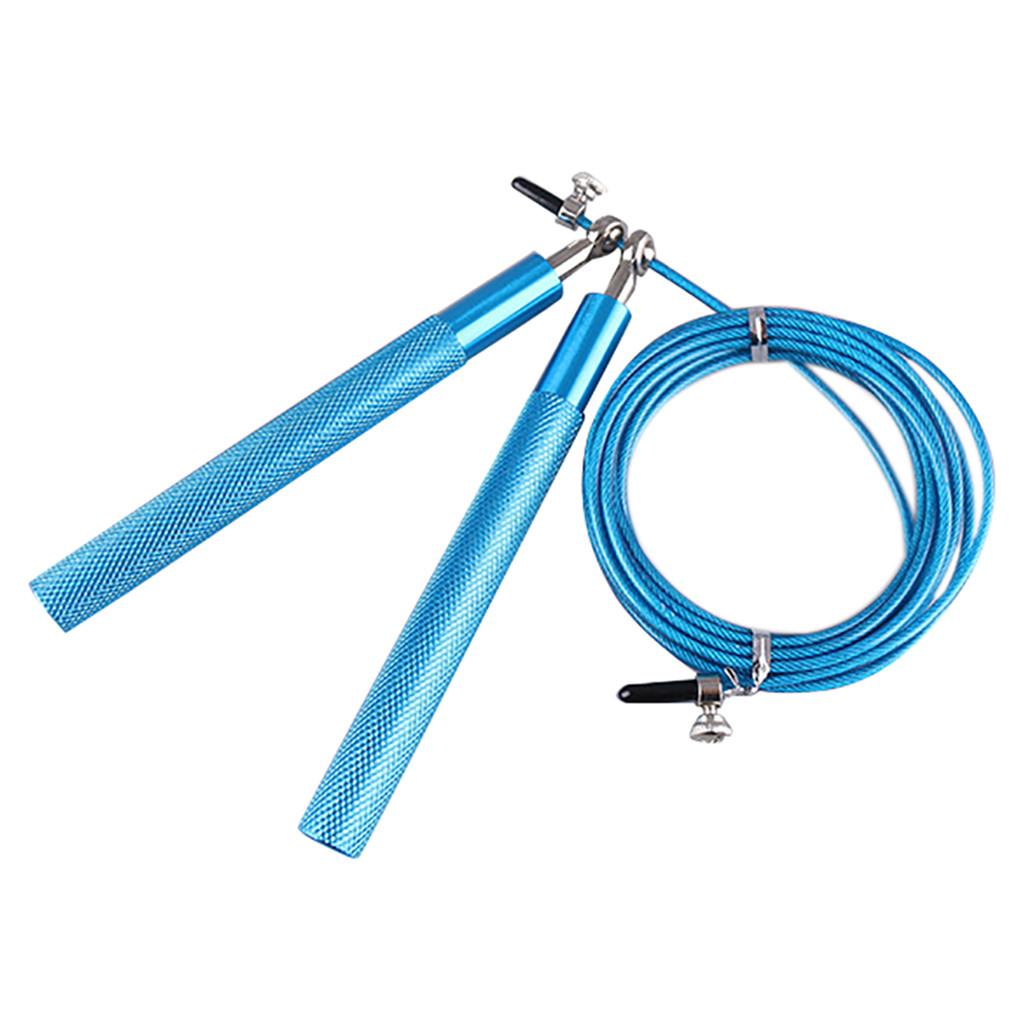 Tốc độ mới nhảy dây thừng bỏ qua dây thừng nam giới trẻ em thiết bị tập luyện tập thể dục dây thép có thể điều chỉnh tập thể dục MMA Color: Black