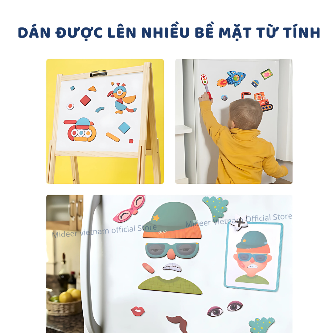 Xếp Hình Nam Châm Mideer Magenetic Game, Bộ đồ Chơi Tư Duy Trí Tuệ Cho Bé 2 3 4 5 Tuổi