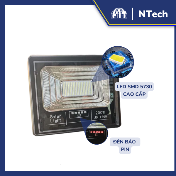 Đèn năng lượng mặt trời 200w JD-T200 Jindian
