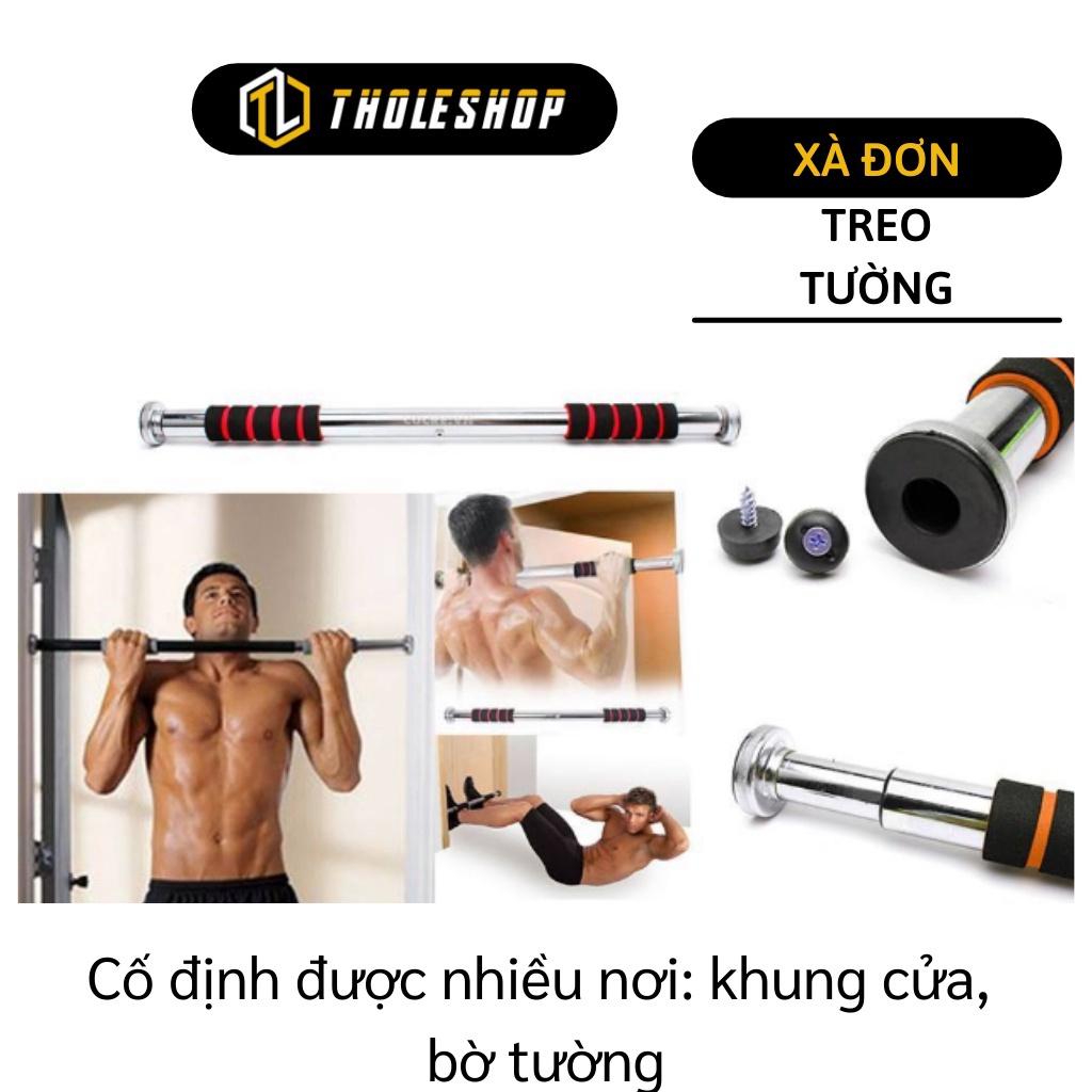 Xà đơn treo tường INOX - Dụng cụ tập thể dục tại nhà 115cm điều chỉnh kích thước linh hoạt 1814