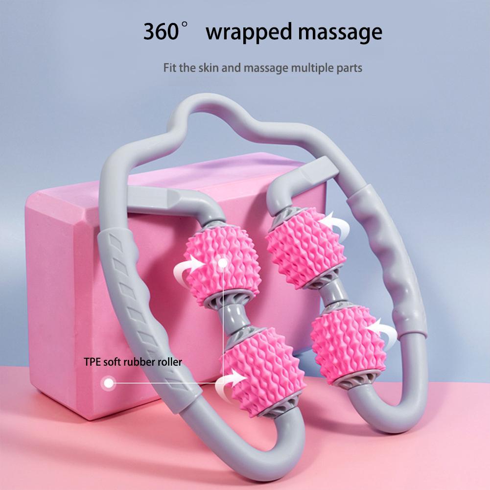 Hình Dáng Chữ U Massage Con Lăn Cho Cánh Tay Chân Cơ Cứu Trợ Cầm Tay Kẹp Bê Con Lăn Massage Con Lăn Stovepipe Máy Mát Xa