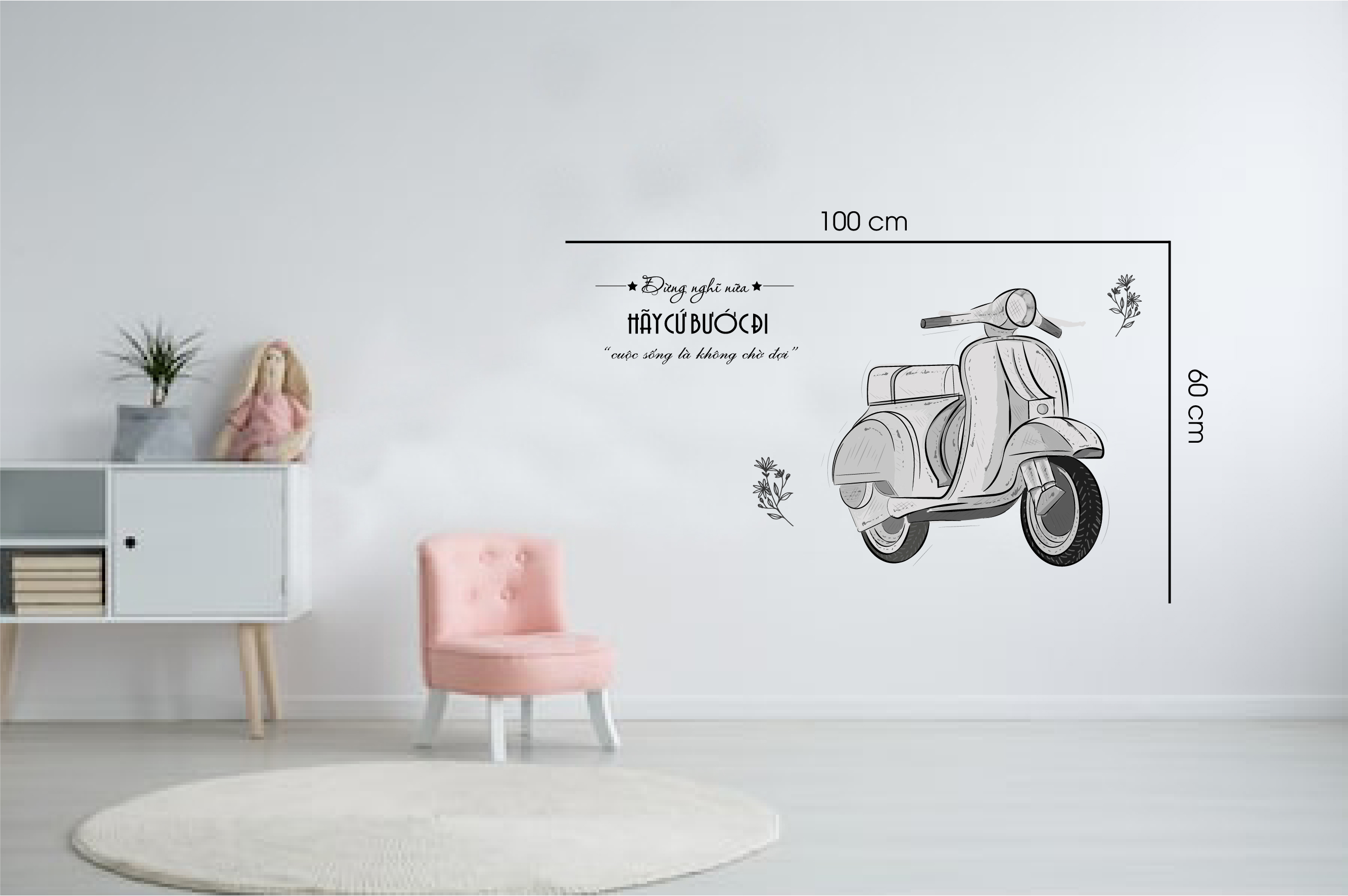 Decal trang trí quán số 17