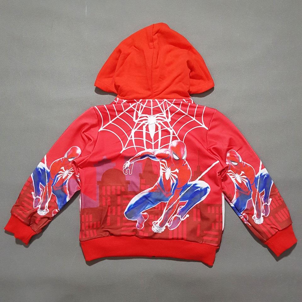 Áo khoác cotton da cá người nhện spiderman cho bé trai