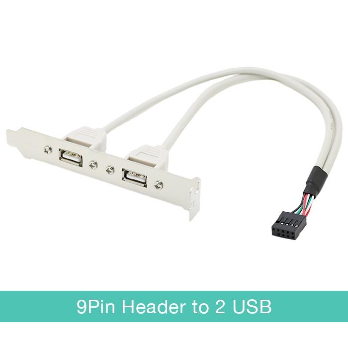 Cáp chuyển đổi USB 9 Pin từ Mainboard ra cổng USB 2.0 - Cổng mở rộng USB 9 Pin sang USB 2.0