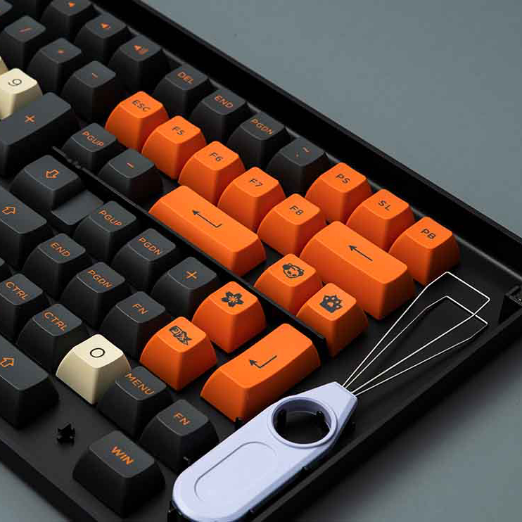 Nút Bàn Phím Cơ AKKO Keycap Set - Carbon Retro (ASA Profile) - Hàng Chính Hãng