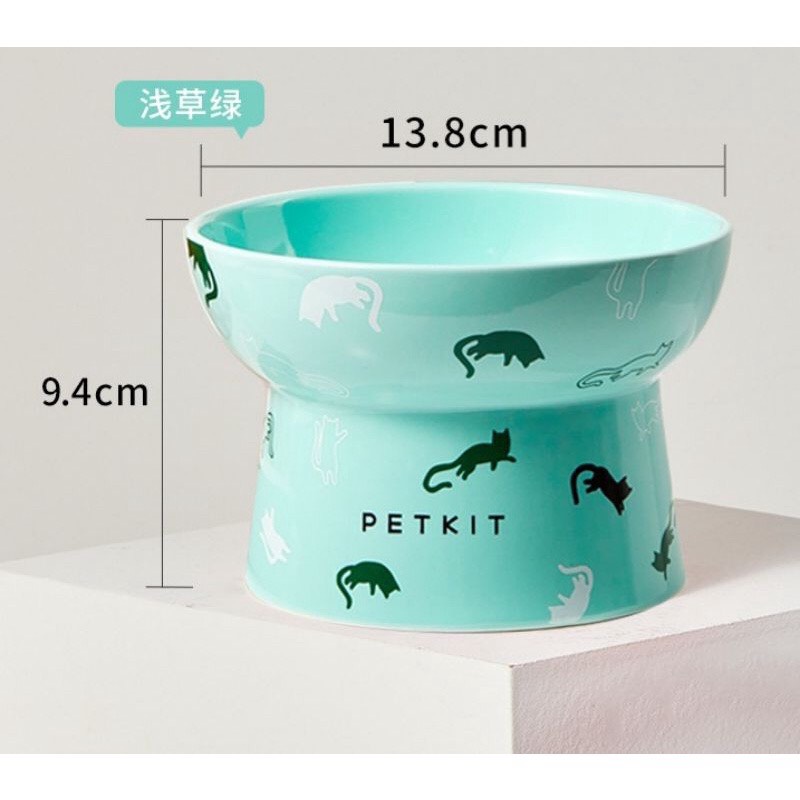 PETKIT Ceramic Elevated - Bát ăn cho chó mèo chống gù sứ Petkit Cera Spot Size L