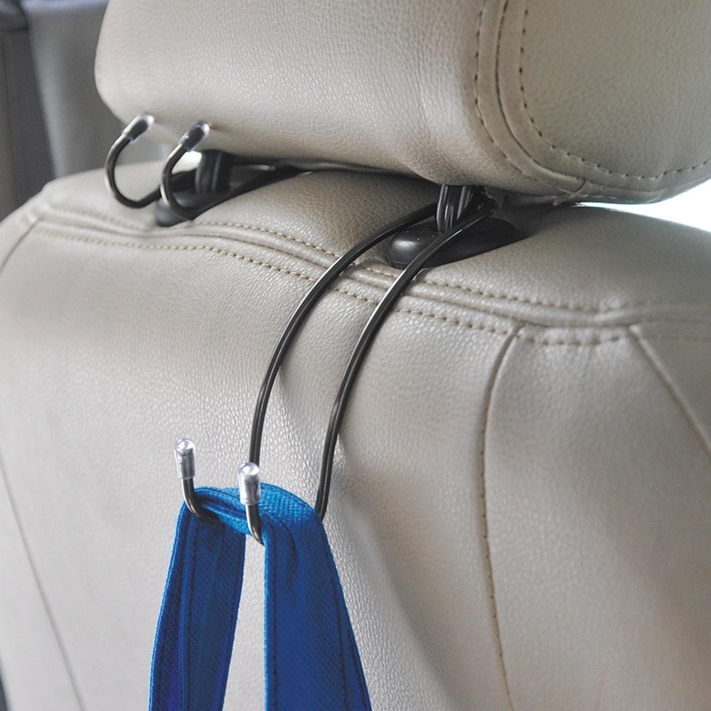 1 cặp móc treo đồ gắn lưng ghế xe hơi bằng thép không gỉ