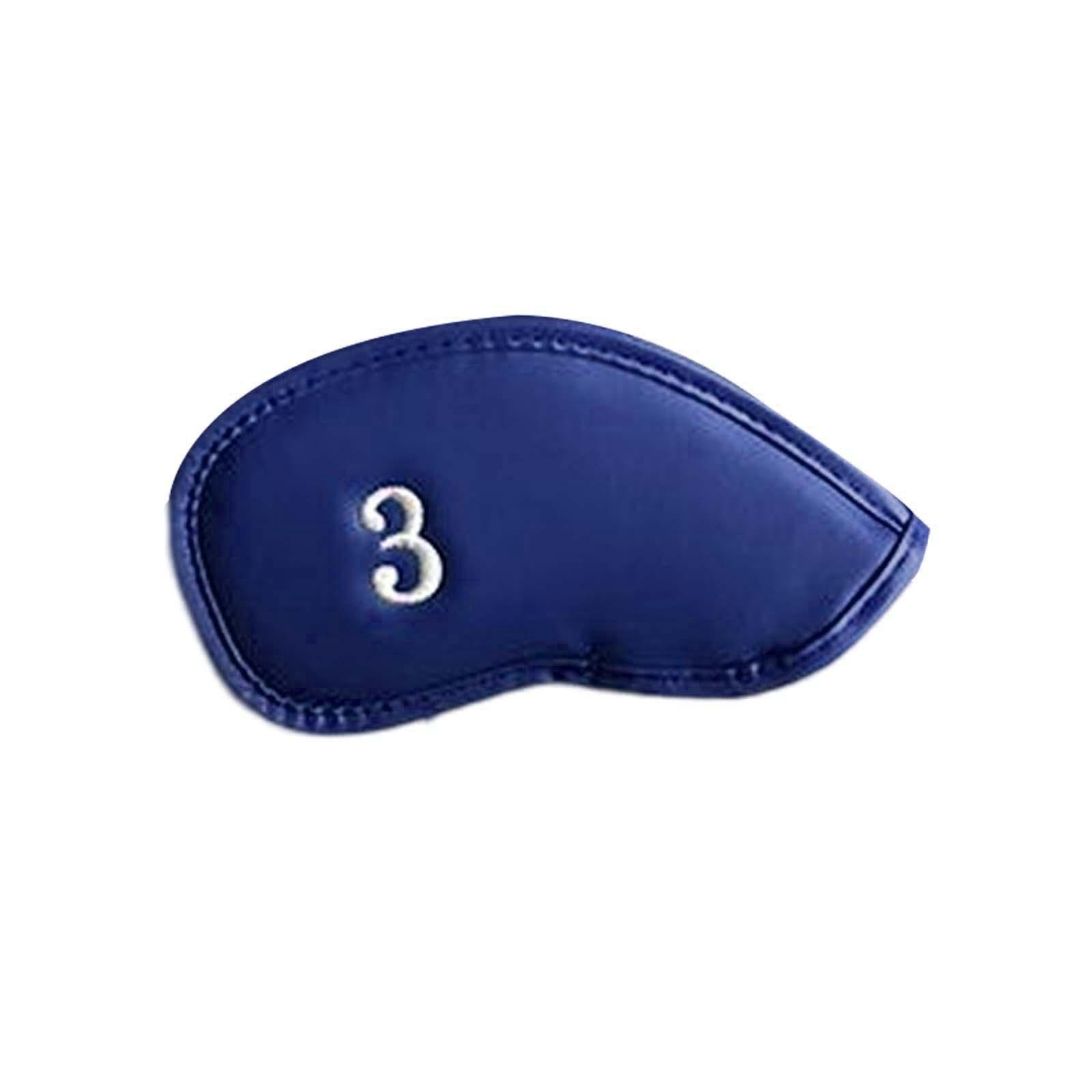 12Pcs Golf Club Head Covers PU Leather for All Brands Wedges Golf Iron Head Covers