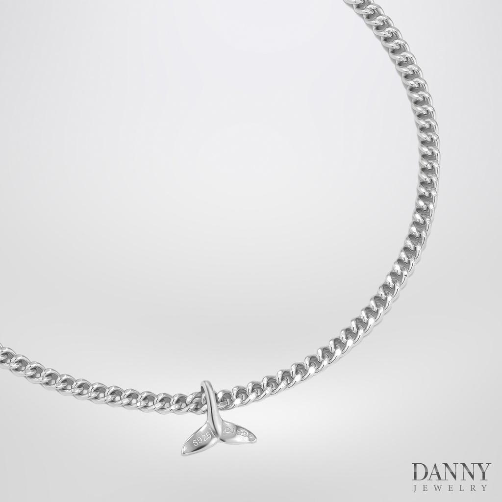 Lắc Chân Danny Jewelry Bạc 925 Xi Rhodium Hoạ Tiết Đuôi Cá LACY585